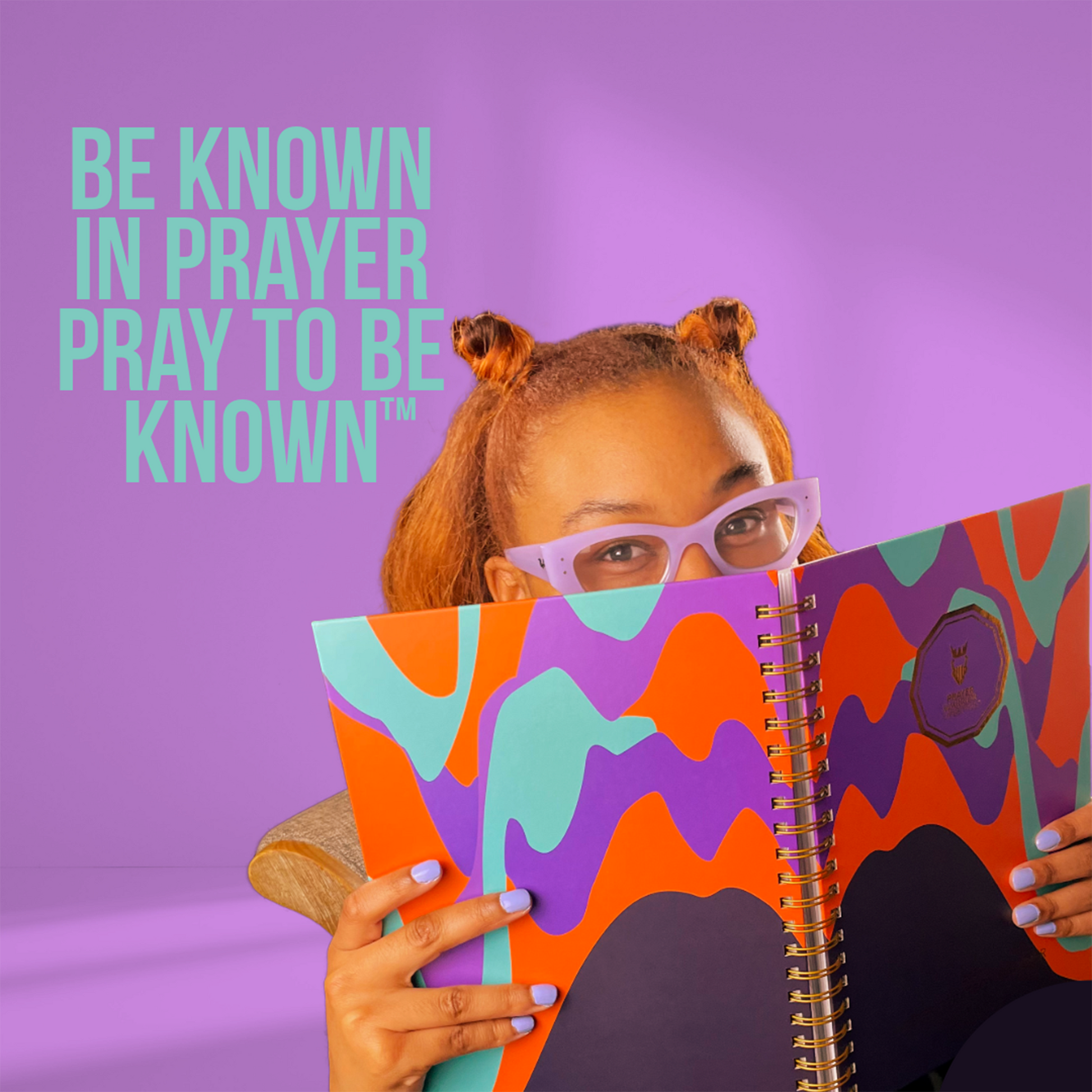 Beautiful Young Girl Holding Spiral Prayer Strategy Planner